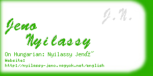 jeno nyilassy business card